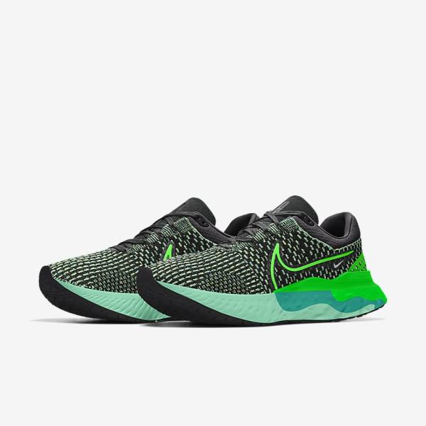 Nike React Infinity Run 3 By You Custom Weg Hardloopschoenen Heren Zwart Groen | NK802VAE