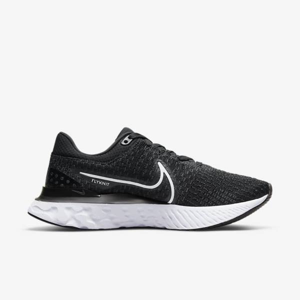 Nike React Infinity Run Flyknit 3 Weg Hardloopschoenen Dames Zwart Wit | NK297DOC