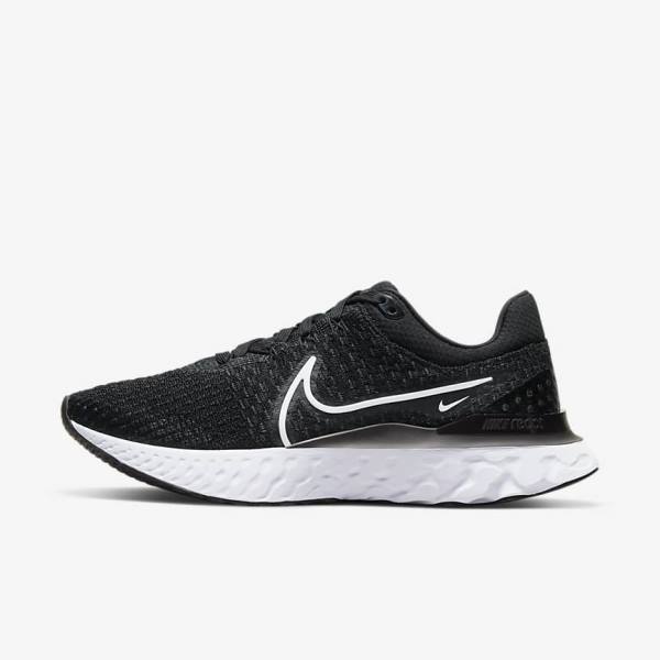 Nike React Infinity Run Flyknit 3 Weg Hardloopschoenen Dames Zwart Wit | NK297DOC