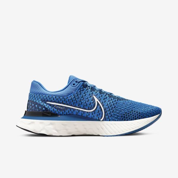 Nike React Infinity Run Flyknit 3 Weg Hardloopschoenen Heren Blauw Zwart | NK547BOA