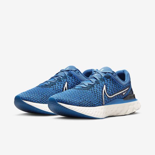 Nike React Infinity Run Flyknit 3 Weg Hardloopschoenen Heren Blauw Zwart | NK547BOA