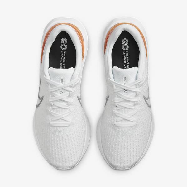 Nike React Infinity Run Flyknit 3 Weg Hardloopschoenen Heren Wit Grijs | NK564ZNT