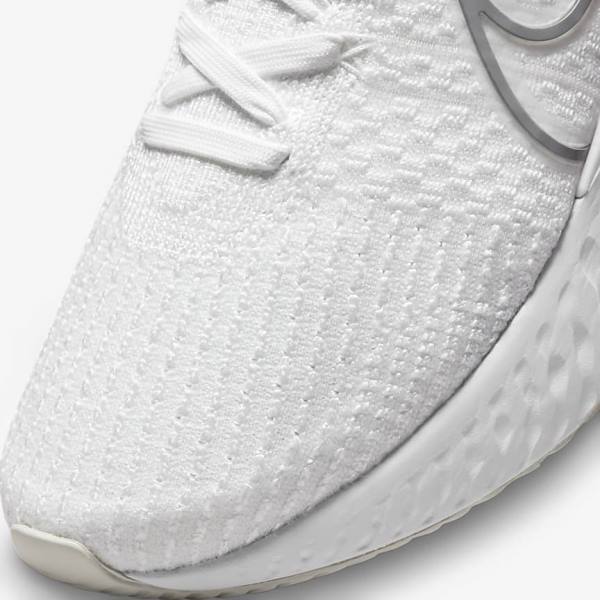 Nike React Infinity Run Flyknit 3 Weg Hardloopschoenen Heren Wit Grijs | NK564ZNT