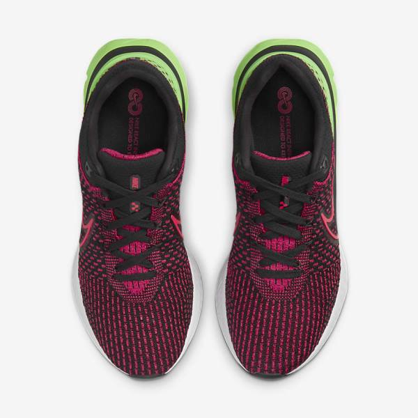 Nike React Infinity Run Flyknit 3 Weg Hardloopschoenen Heren Zwart Groen Rood | NK659EMA