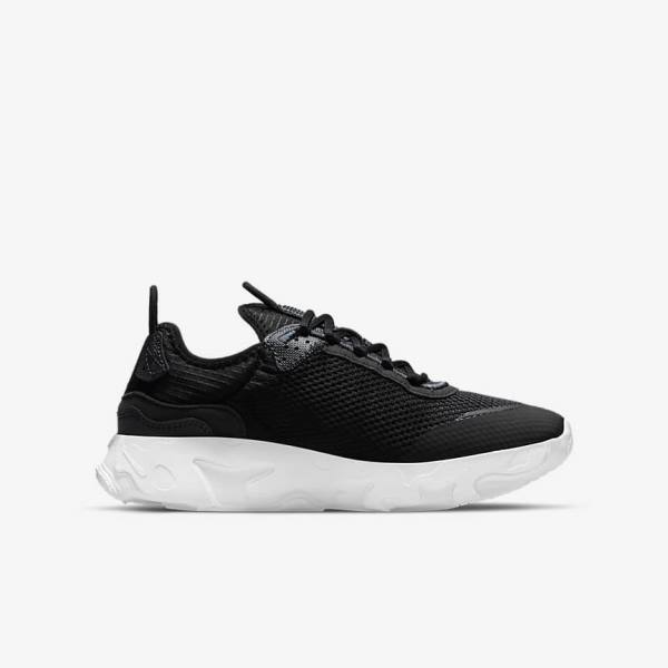 Nike React Live Older Sneakers Kinderen Zwart Donkergrijs Wit | NK081AVQ