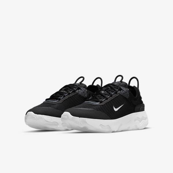 Nike React Live Older Sneakers Kinderen Zwart Donkergrijs Wit | NK081AVQ