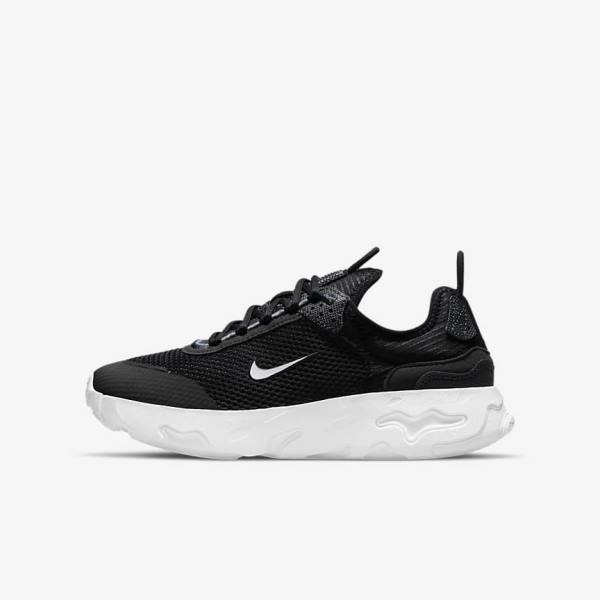 Nike React Live Older Sneakers Kinderen Zwart Donkergrijs Wit | NK081AVQ