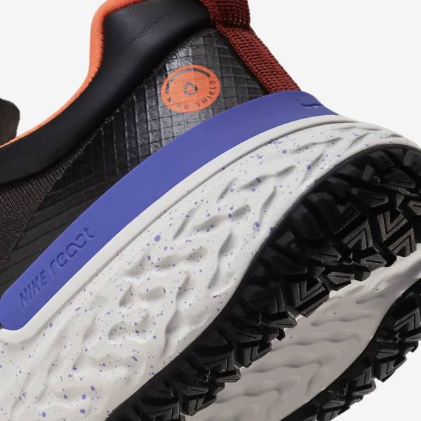 Nike React Miler 2 Shield Weatherised Weg Hardloopschoenen Heren Zwart Oranje Indigo | NK704GUM