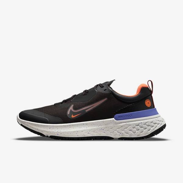 Nike React Miler 2 Shield Weatherised Weg Hardloopschoenen Heren Zwart Oranje Indigo | NK704GUM