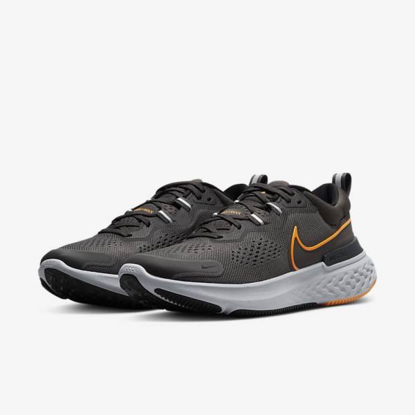 Nike React Miler 2 Weg Hardloopschoenen Heren Grijs Zwart Grijs | NK258NGY