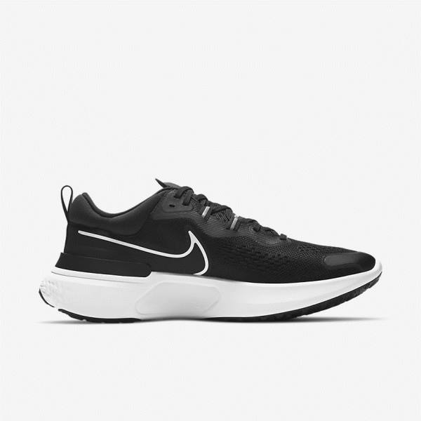 Nike React Miler 2 Weg Hardloopschoenen Heren Zwart Grijs Wit | NK807KGB