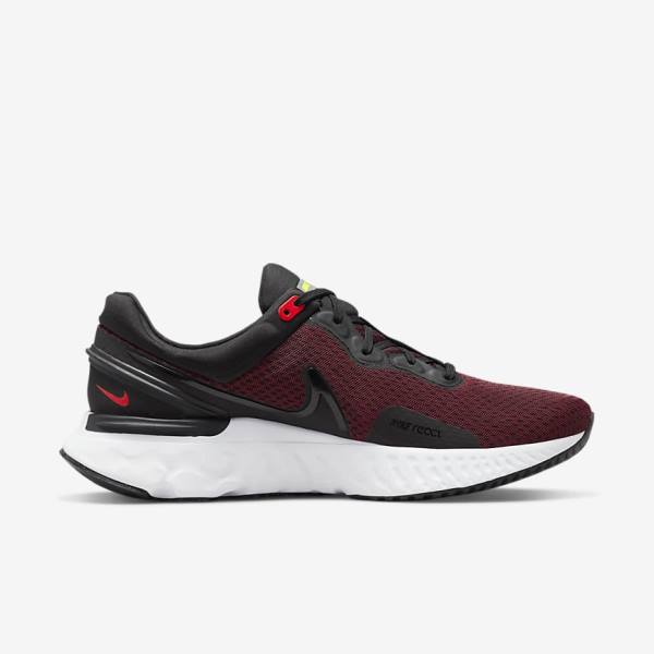 Nike React Miler 3 Weg Hardloopschoenen Heren Zwart Rood Wit | NK965SQU