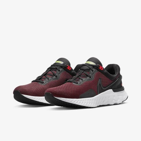 Nike React Miler 3 Weg Hardloopschoenen Heren Zwart Rood Wit | NK965SQU