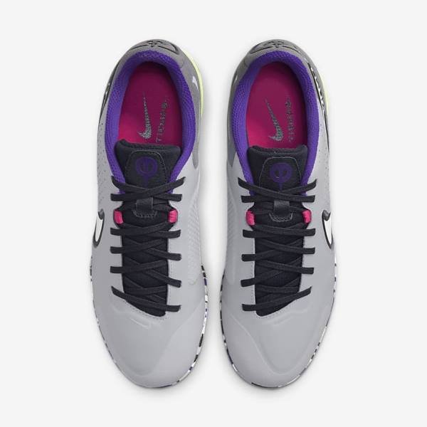 Nike React Tiempo Legend 9 Pro IC Indoor-Court Voetbalschoenen Dames Lichtgrijs Wit | NK153HFE