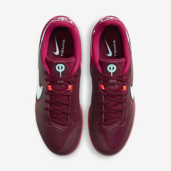 Nike React Tiempo Legend 9 Pro IC Indoor-Court Voetbalschoenen Dames Rood Lichtrood Wit | NK405BON