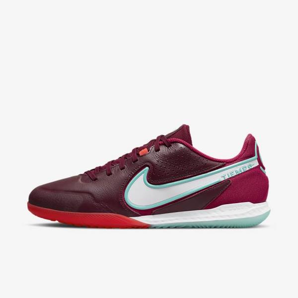 Nike React Tiempo Legend 9 Pro IC Indoor-Court Voetbalschoenen Dames Rood Lichtrood Wit | NK405BON