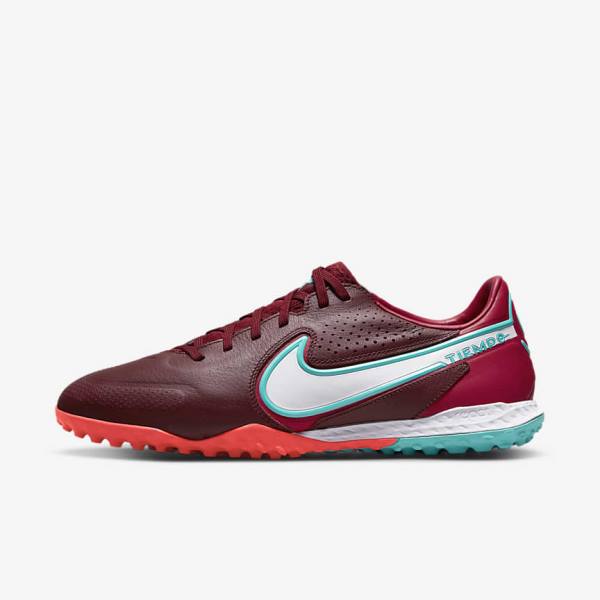 Nike React Tiempo Legend 9 Pro TF Turf Voetbalschoenen Dames Rood Lichtrood Wit | NK492VWN