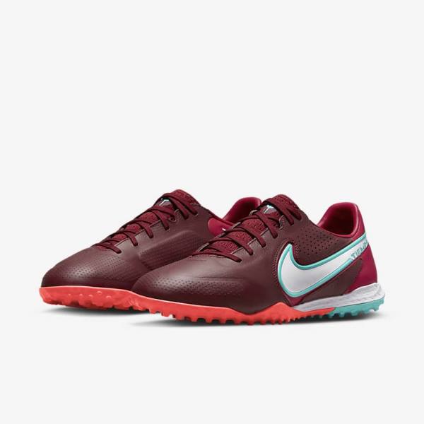 Nike React Tiempo Legend 9 Pro TF Turf Voetbalschoenen Heren Rood Lichtrood Wit | NK621TAB