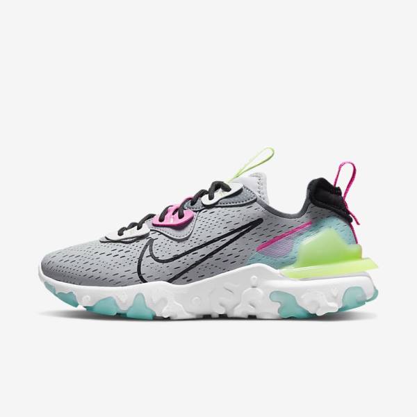 Nike React Vision Sneakers Dames Grijs Roze Zwart | NK641PTN