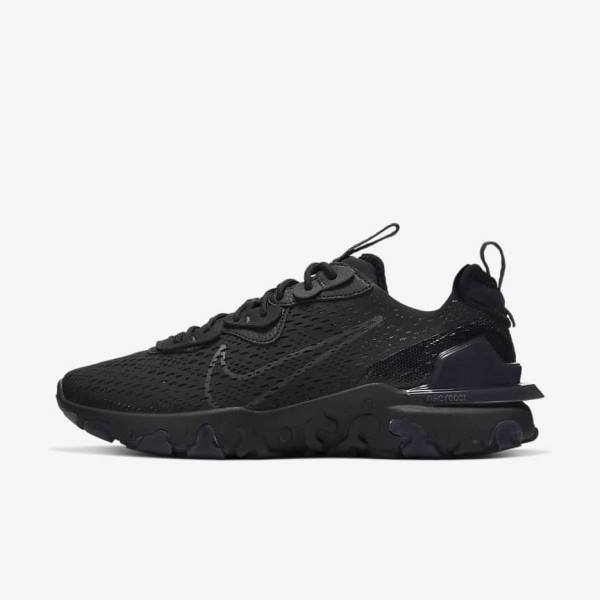 Nike React Vision Sneakers Heren Zwart Donkergrijs | NK043OVU