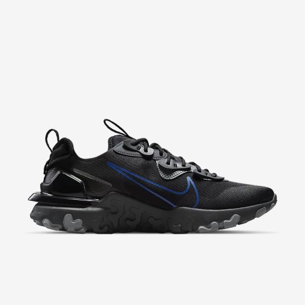 Nike React Vision Sneakers Heren Zwart Donkergrijs Koningsblauw | NK076QFP