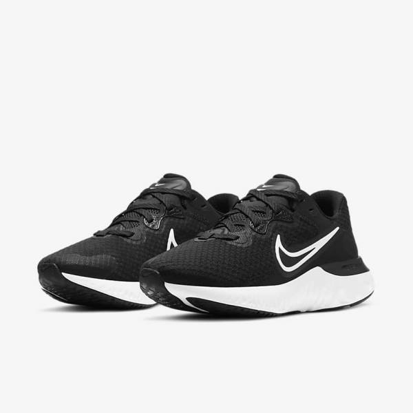 Nike Renew Run 2 Weg Hardloopschoenen Dames Zwart Donkergrijs Wit | NK168IEH