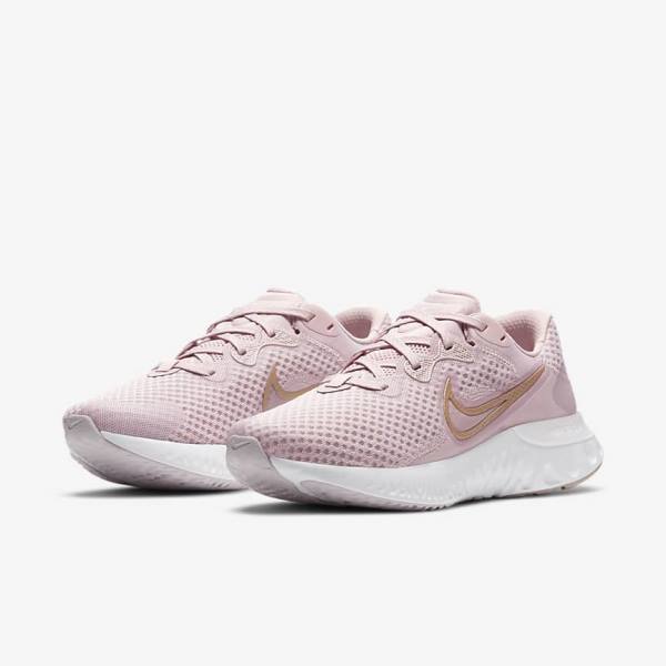 Nike Renew Run 2 Weg Hardloopschoenen Dames Lichtpaars Wit Metal Rood Bruin | NK862MRZ