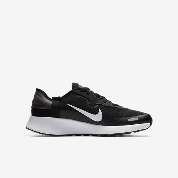 Nike Reposto Older Hardloopschoenen Kinderen Zwart Donkergrijs Wit | NK243PHY