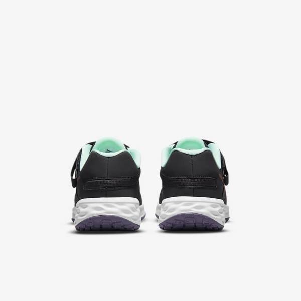 Nike Revolution 6 FlyEase Older Easy On-Off Weg Hardloopschoenen Kinderen Zwart Mintgroen Paars Metal Rood Bruin | NK654RZA