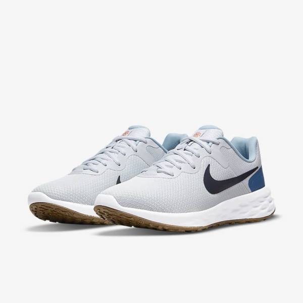 Nike Revolution 6 Next Nature Weg Hardloopschoenen Heren Platina Donkerblauw Blauw | NK248RDH