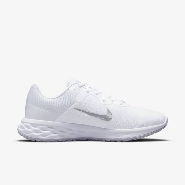 Nike Revolution 6 Next Nature Weg Hardloopschoenen Dames Wit Platina Metal Zilver | NK378DTN