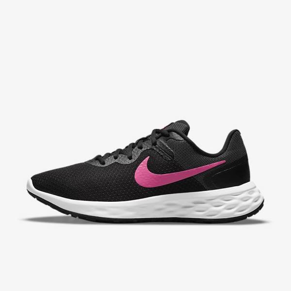 Nike Revolution 6 Next Nature Weg Hardloopschoenen Dames Zwart Grijs Roze | NK408VWO