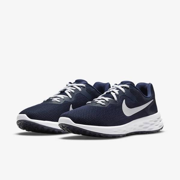 Nike Revolution 6 Next Nature Weg Hardloopschoenen Heren Donkerblauw Obsidian Wit | NK904JHP