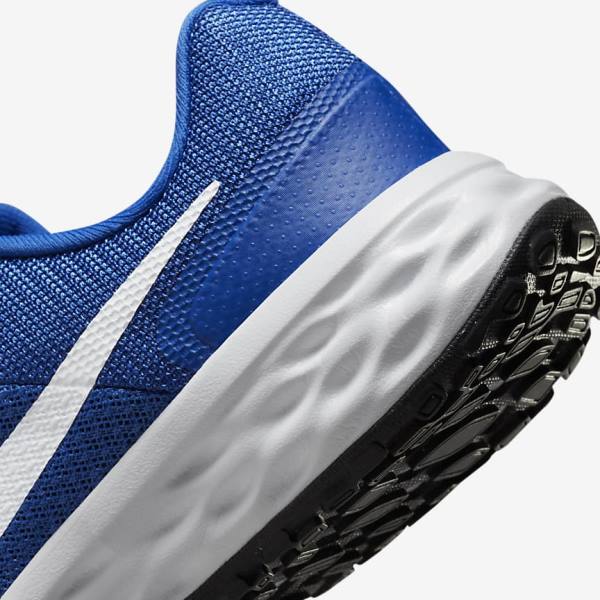 Nike Revolution 6 Older Weg Hardloopschoenen Kinderen Koningsblauw Zwart Wit | NK748SOZ