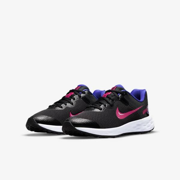 Nike Revolution 6 SE Older Weg Hardloopschoenen Kinderen Zwart | NK301MRI