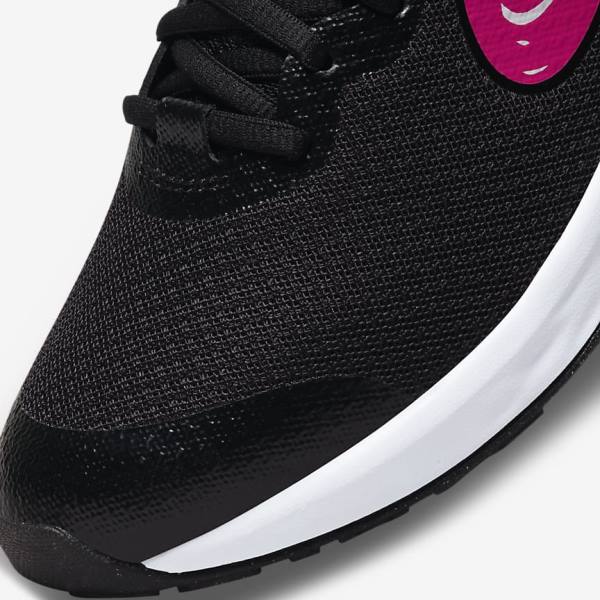 Nike Revolution 6 SE Older Weg Hardloopschoenen Kinderen Zwart | NK301MRI