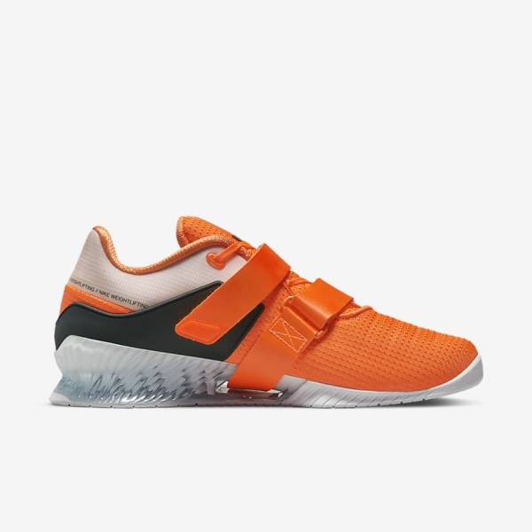 Nike Romaleos 4 Fitness Schoenen Dames Oranje Wit Zwart | NK962MAW