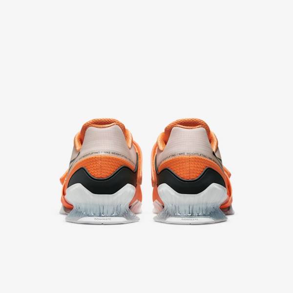 Nike Romaleos 4 Fitness Schoenen Dames Oranje Wit Zwart | NK962MAW