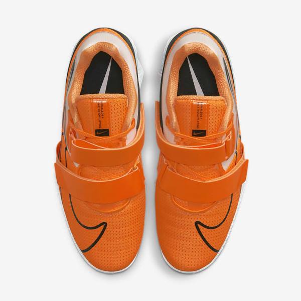 Nike Romaleos 4 Fitness Schoenen Heren Oranje Wit Zwart | NK408GRV