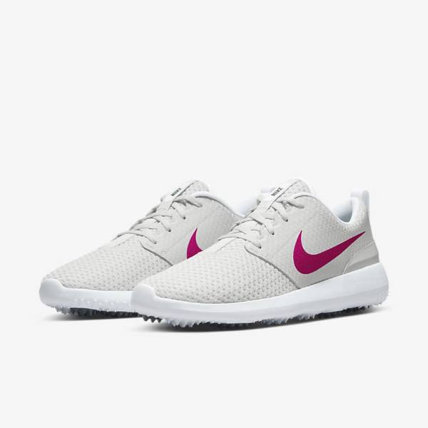 Nike Roshe G Golfschoenen Dames Wit Zwart Roze | NK608GUR