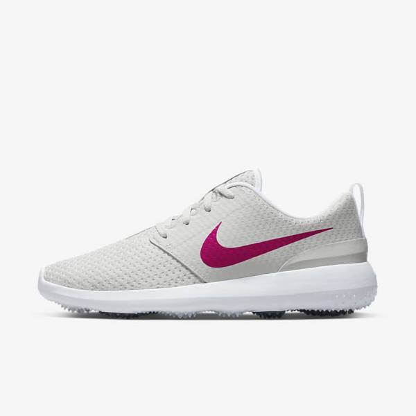 Nike Roshe G Golfschoenen Dames Wit Zwart Roze | NK608GUR