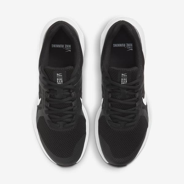 Nike Run Swift 2 Weg Hardloopschoenen Heren Zwart Donkergrijs Wit | NK672WHK