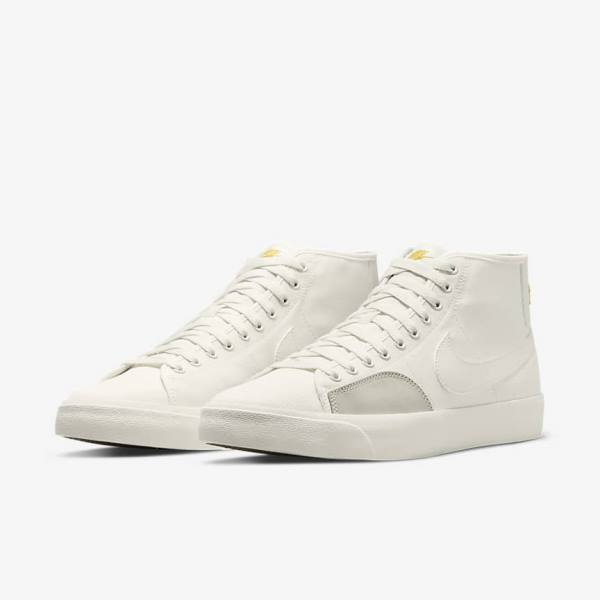 Nike SB BLZR Court Mid Premium Skateschoenen Heren Wit | NK468FJT