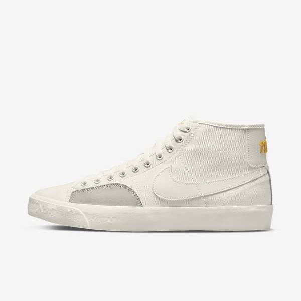 Nike SB BLZR Court Mid Premium Skateschoenen Heren Wit | NK468FJT