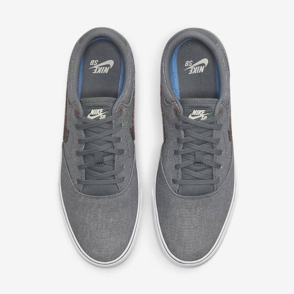 Nike SB Chron 2 Canvas Premium Skateschoenen Heren Grijs Wit | NK127WMF