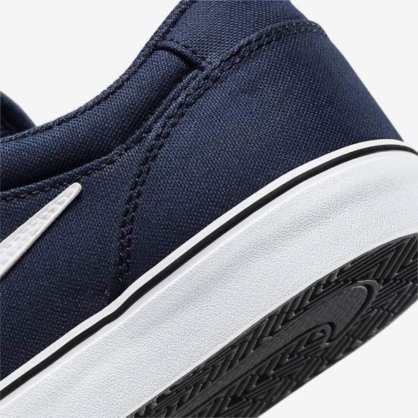 Nike SB Chron 2 Canvas Skateschoenen Dames Donkerblauw Donkerblauw Zwart Wit | NK603CBU