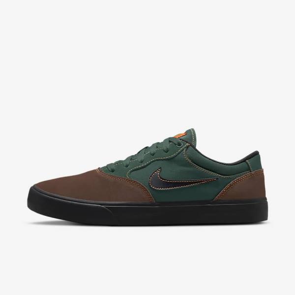 Nike SB Chron 2 Skateschoenen Dames Lichtchocola Groen Oranje Zwart | NK876LRV