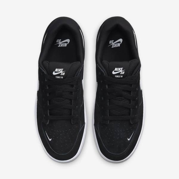 Nike SB Force 58 Skateschoenen Dames Zwart Wit | NK954ABX