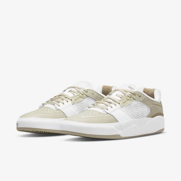 Nike SB Ishod Wair Premium Skateschoenen Heren Lichtgrijs Wit Khaki | NK698IXO