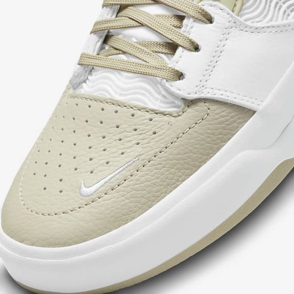 Nike SB Ishod Wair Premium Skateschoenen Heren Lichtgrijs Wit Khaki | NK698IXO